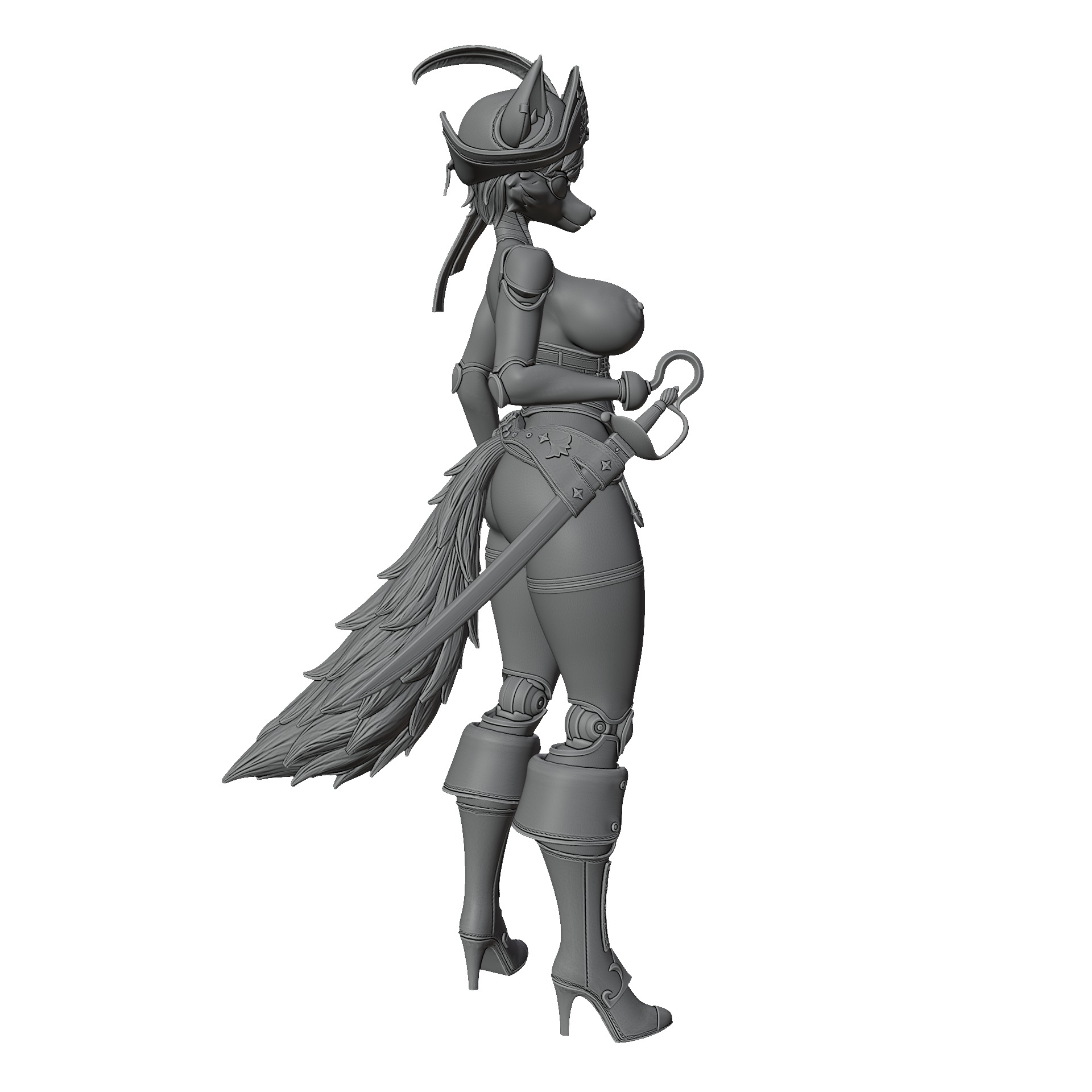 Sexy Foxy the pirate 3D print model_6