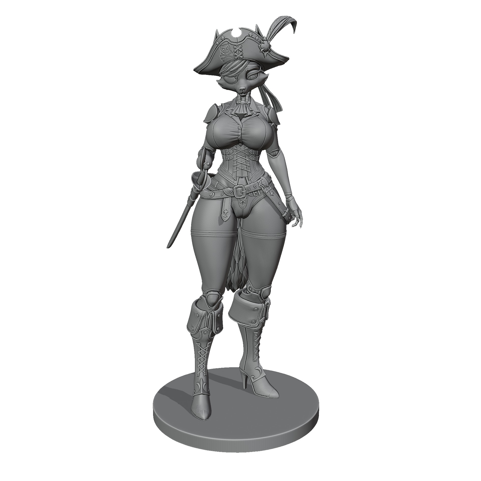 Sexy Foxy the pirate 3D print model_15