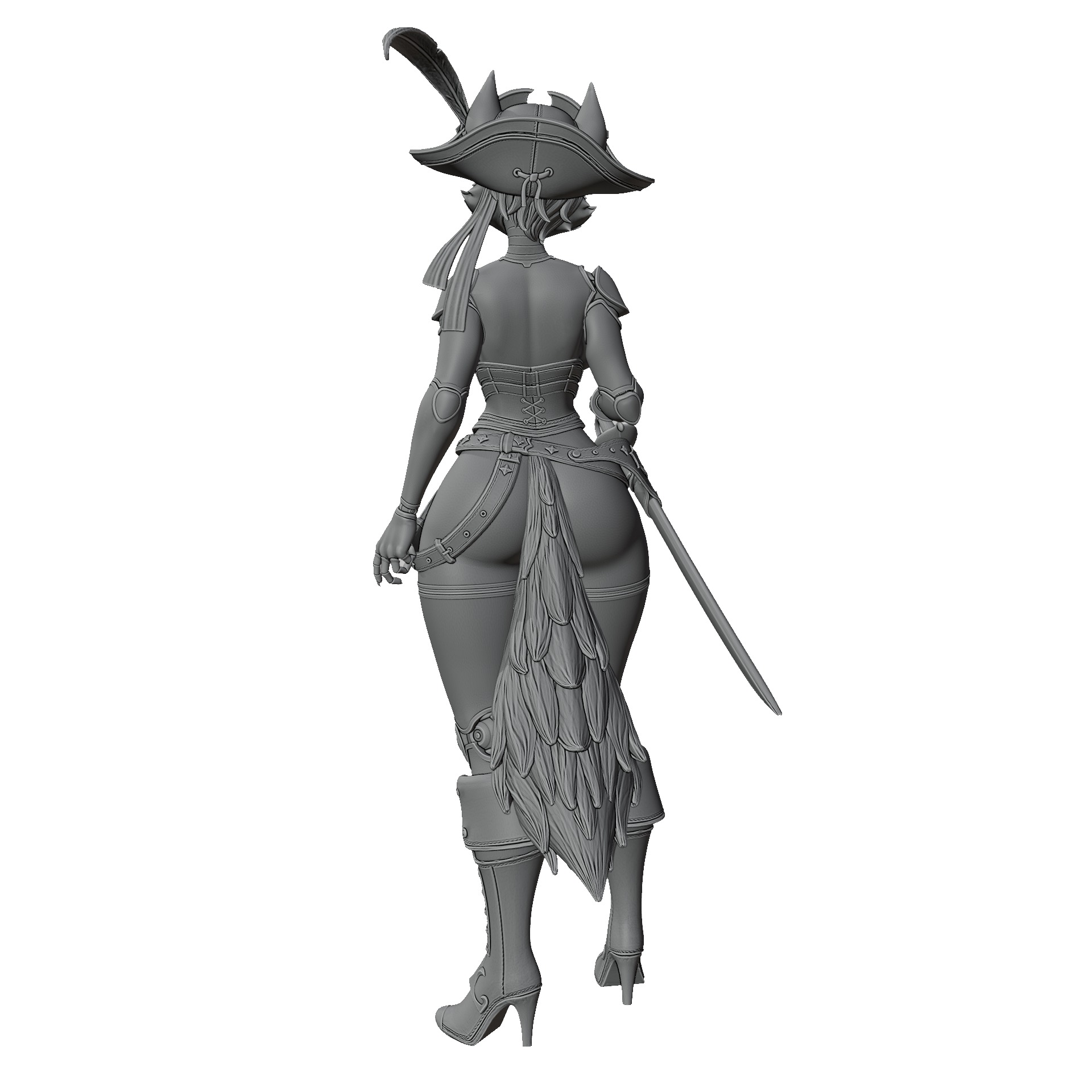 Sexy Foxy the pirate 3D print model_5