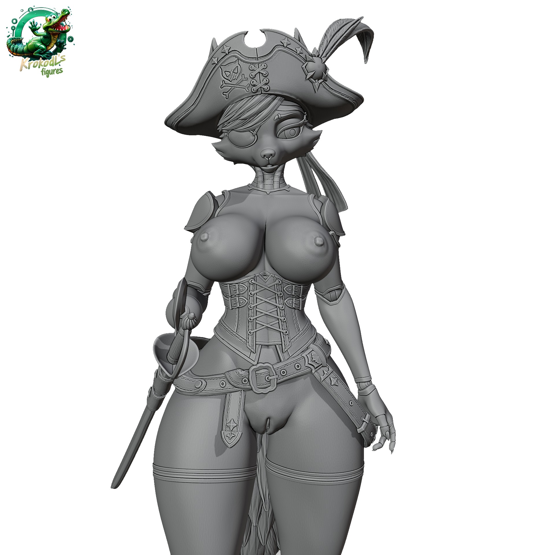 Sexy Foxy the pirate 3D print model_8