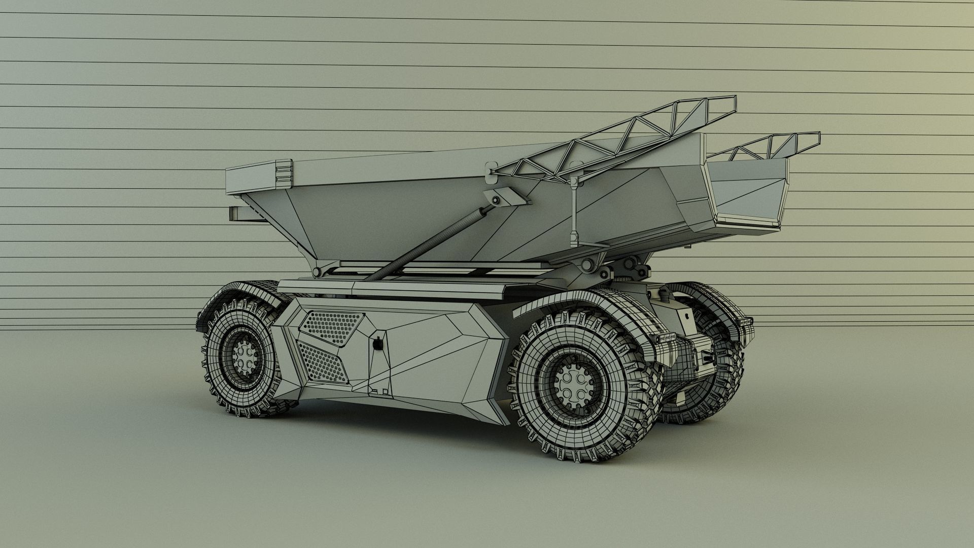 kamaz unmanned cargo truck 3D model_15