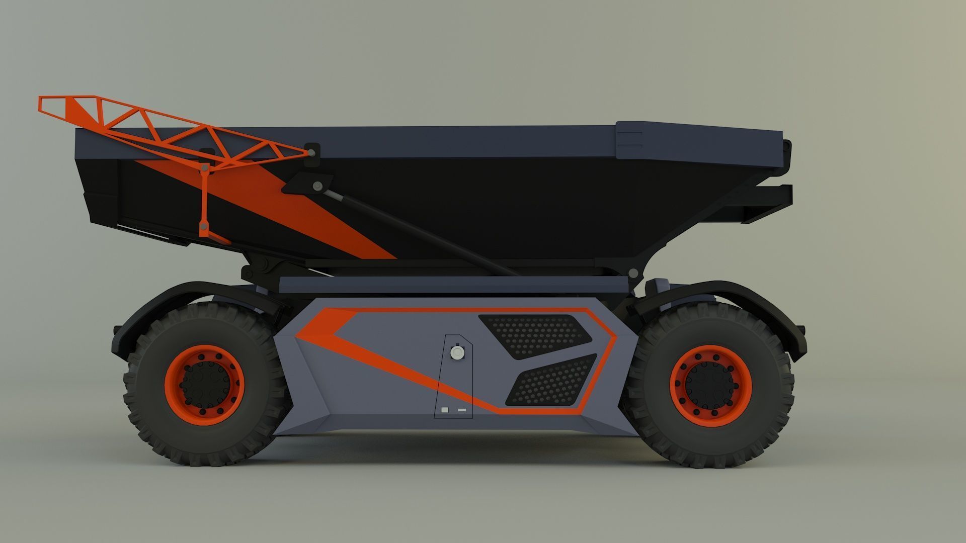 kamaz unmanned cargo truck 3D model_2