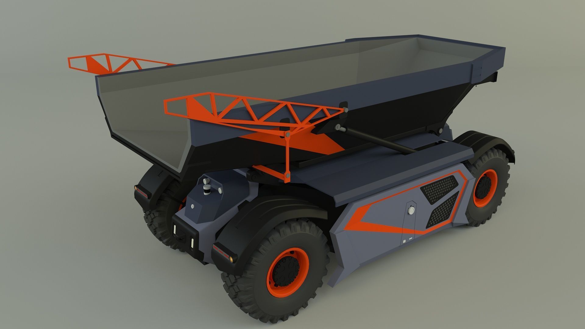 kamaz unmanned cargo truck 3D model_8