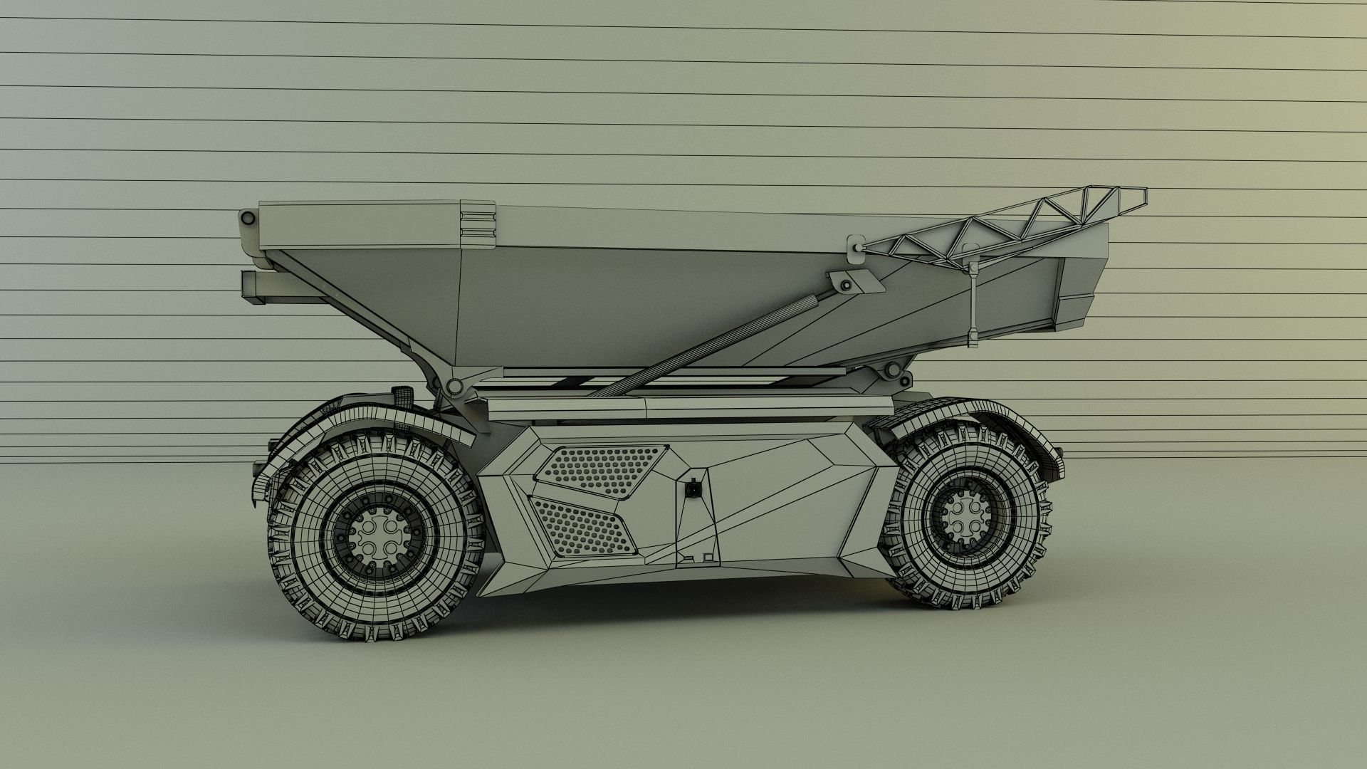 kamaz unmanned cargo truck 3D model_16