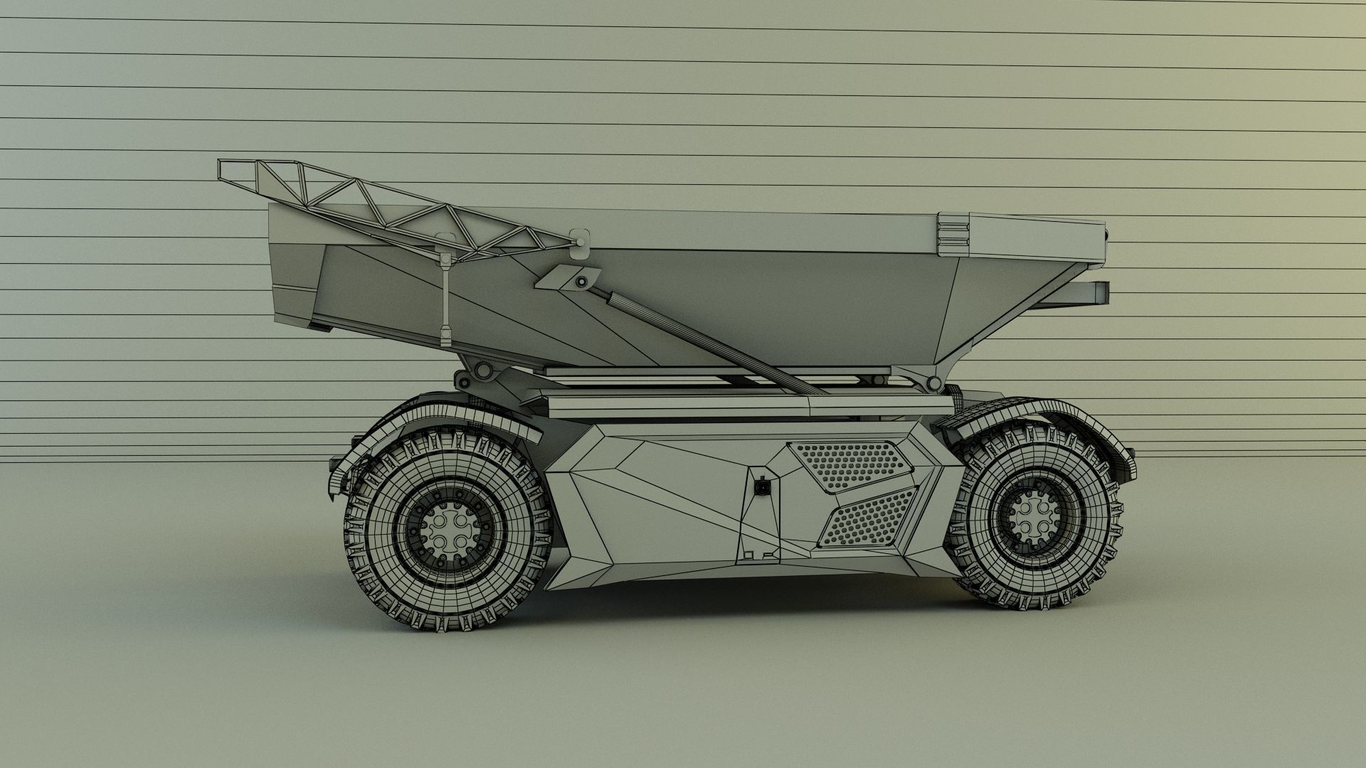 kamaz unmanned cargo truck 3D model_13