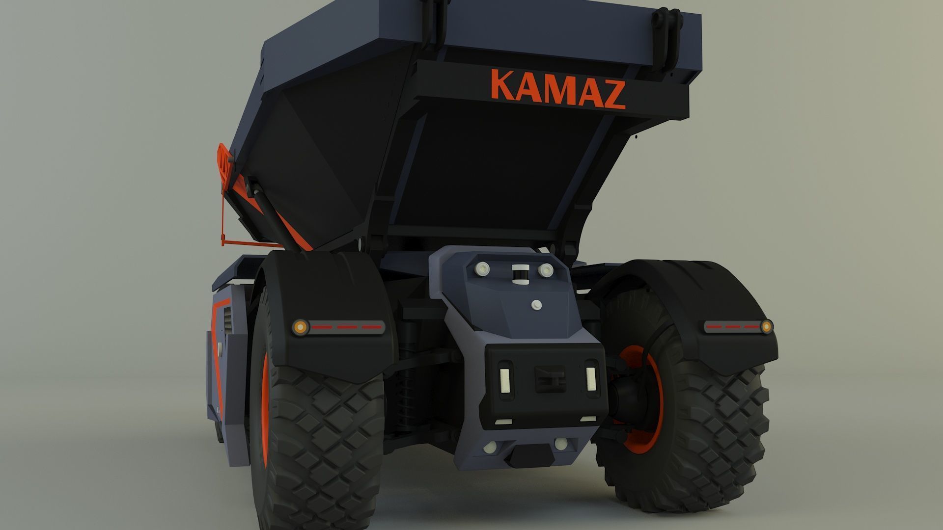 kamaz unmanned cargo truck 3D model_6