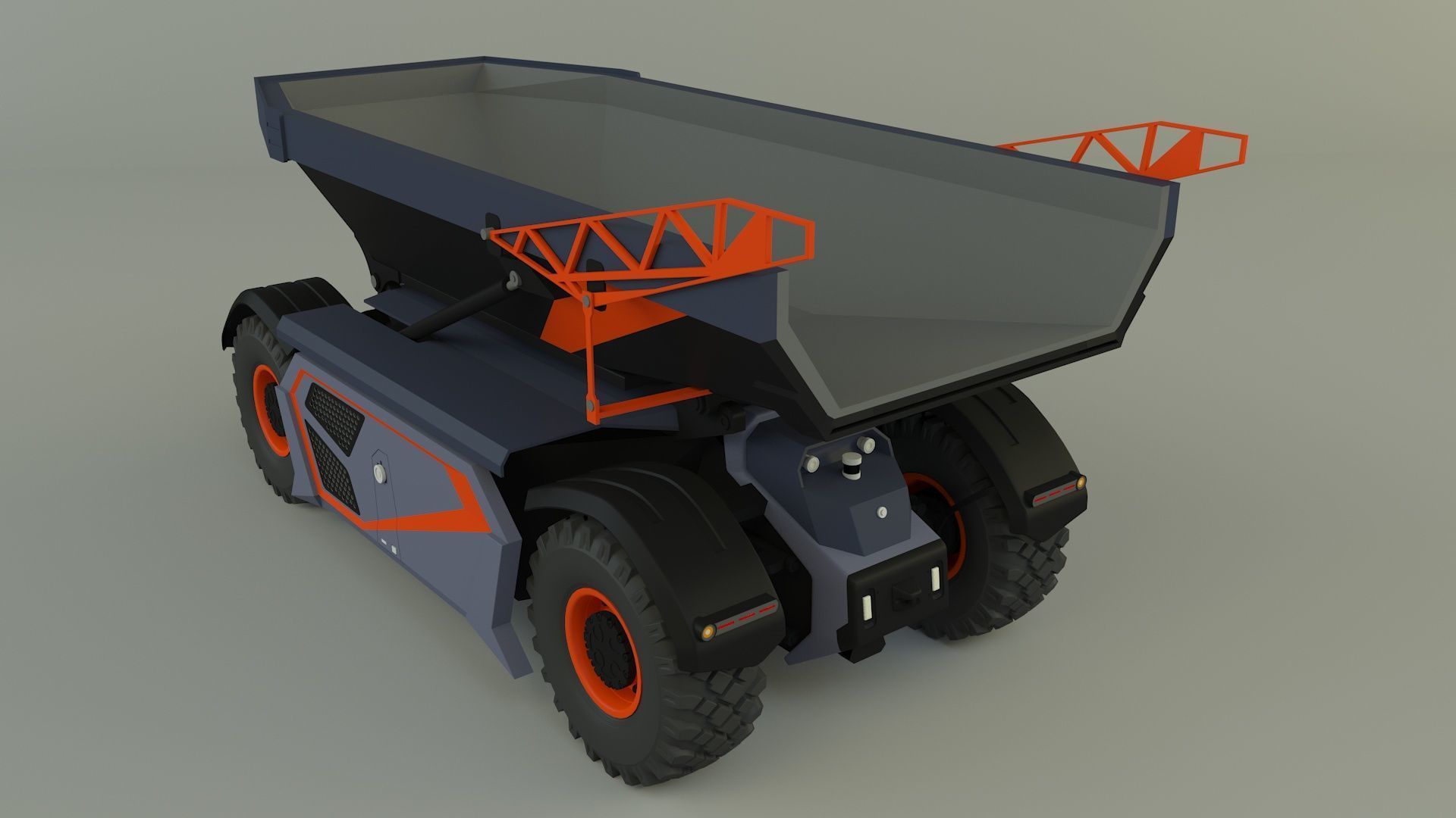 kamaz unmanned cargo truck 3D model_7