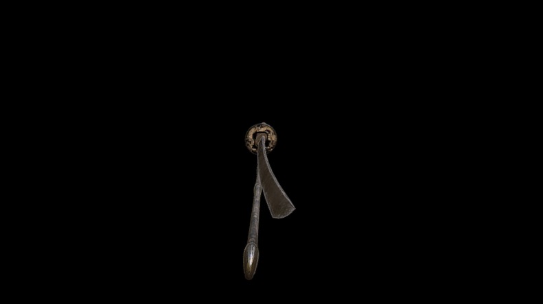 Damascus Steel Katana 3D model_4