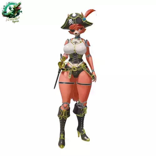 Foxy the pirate fox 3D print model
