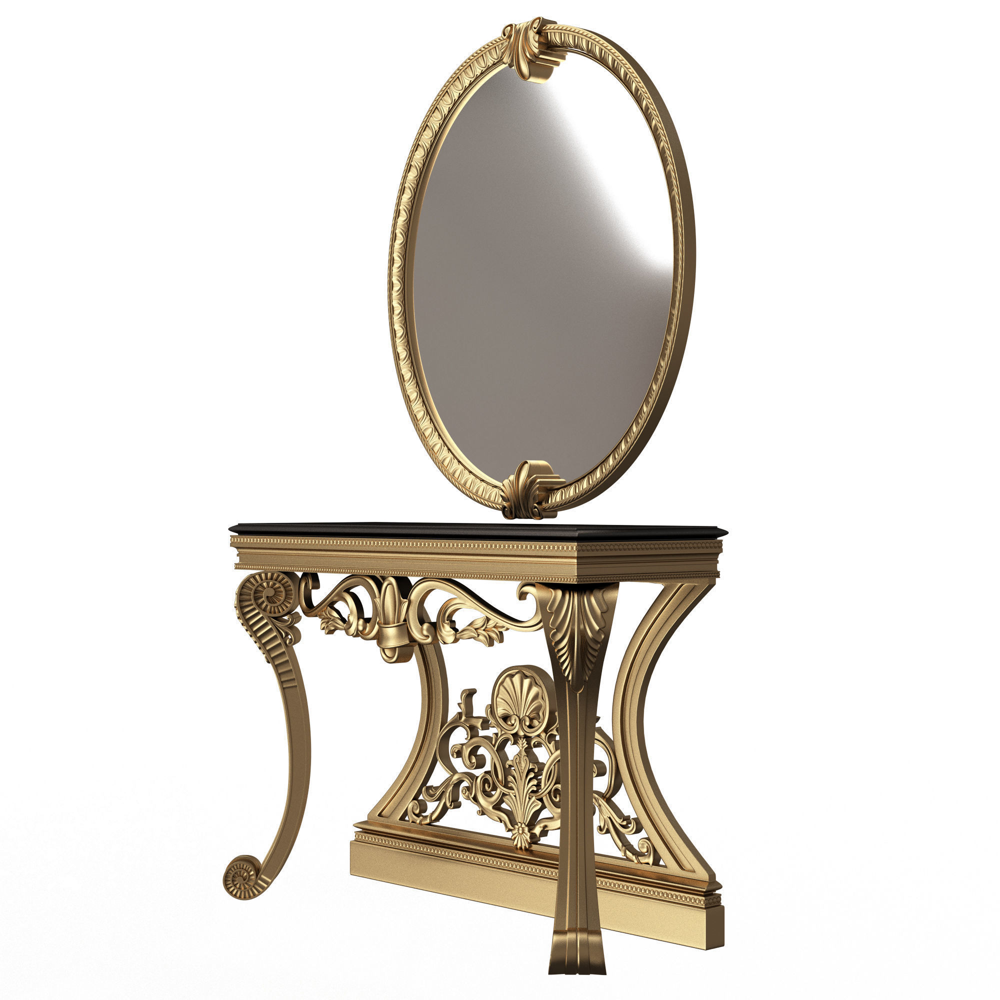 Classic Console Table 06 Low-poly 3D model_2