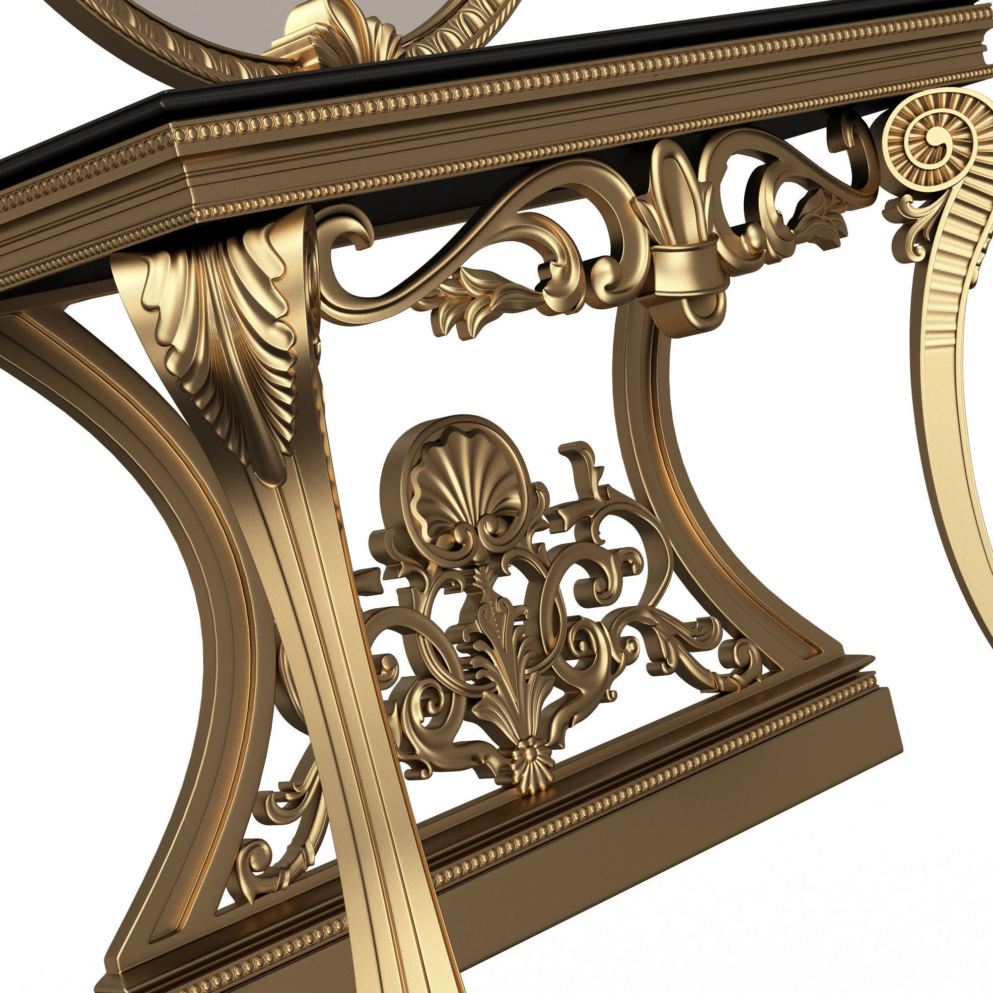 Classic Console Table 06 Low-poly 3D model_5