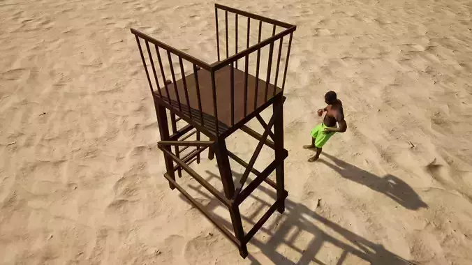 Lifeguard Chair 3d Model 