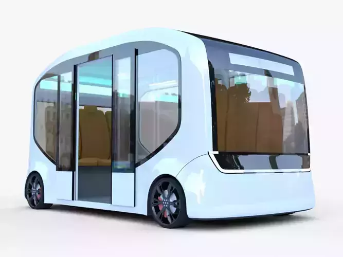 Autonomous minibus concept 3D model