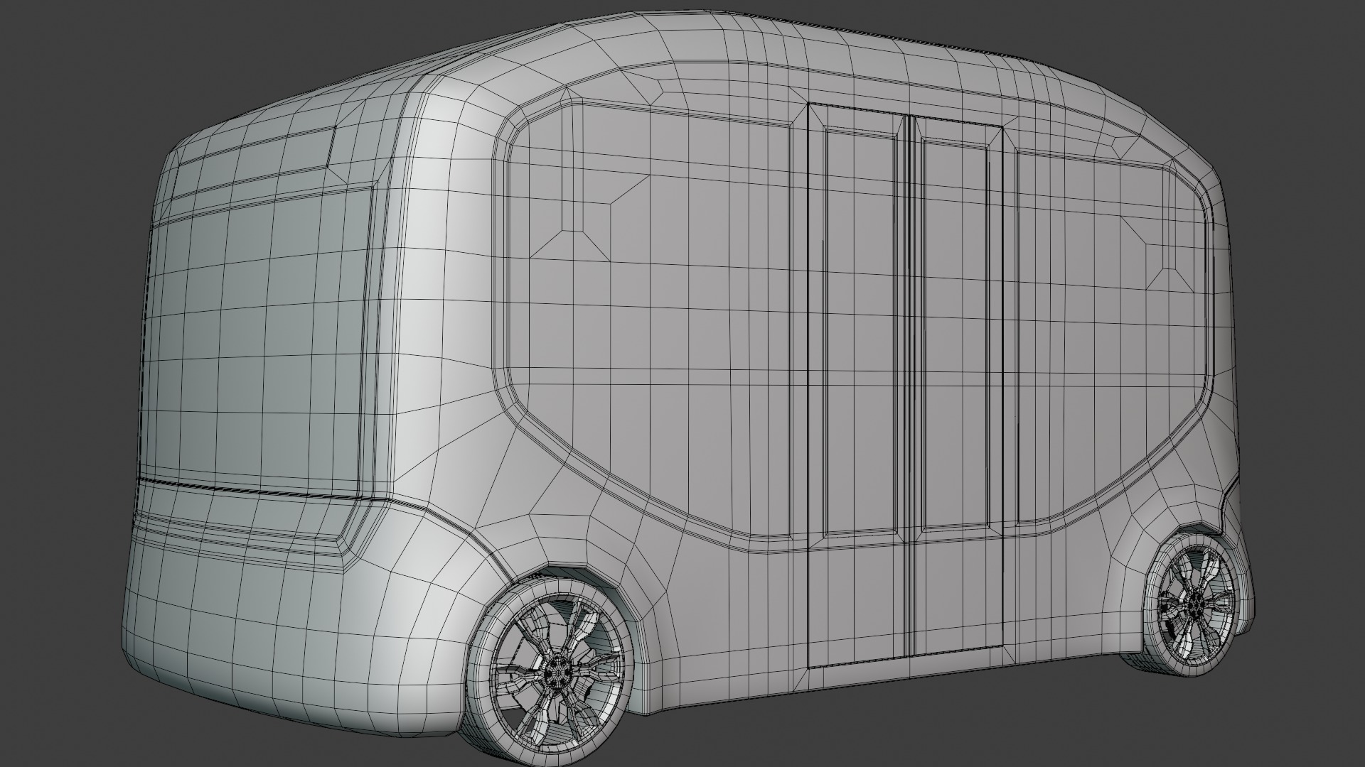 Autonomous minibus concept 3D model_2