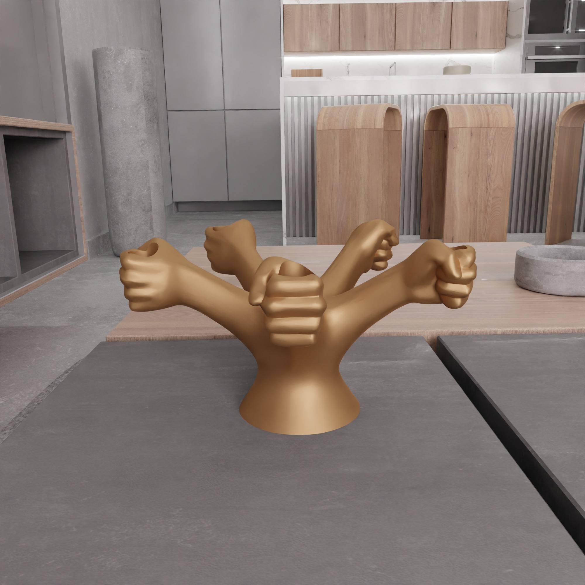 Human Hand Candle Holder - 319 3D print model_12