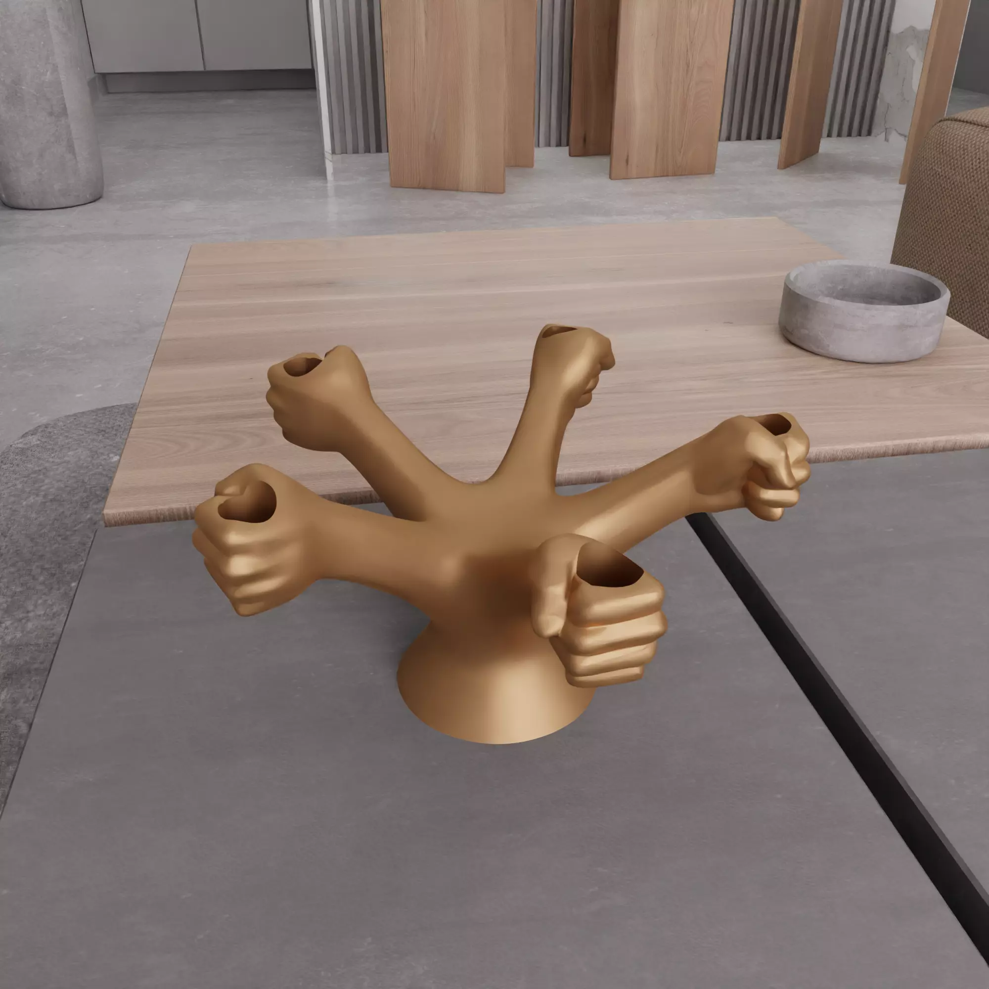 Human Hand Candle Holder - 319 3D print model_8