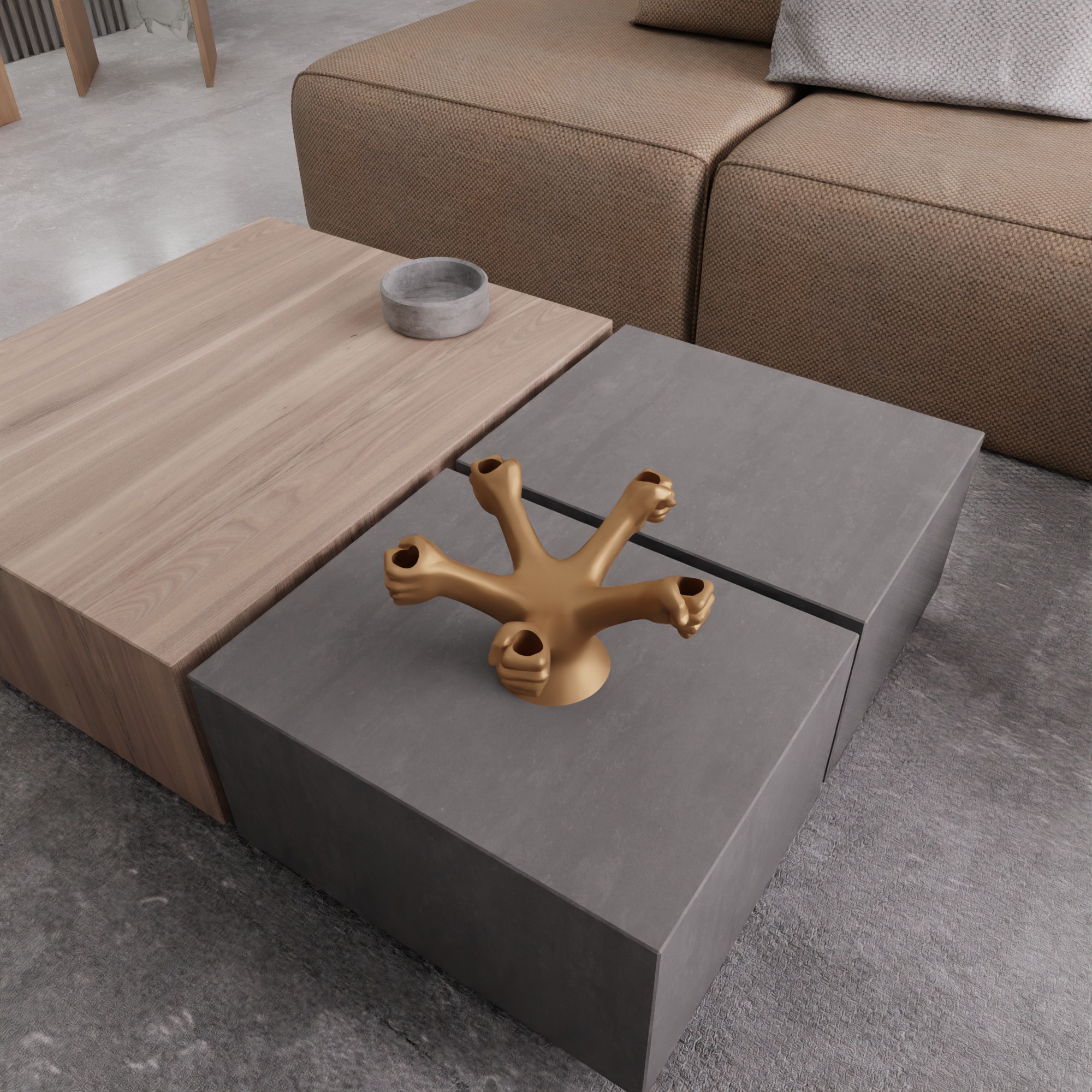 Human Hand Candle Holder - 319 3D print model_11