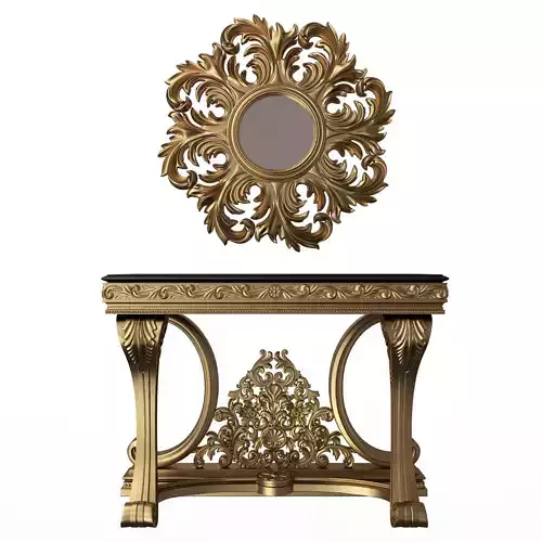 Classic Console Table 07 Low-poly 3D model