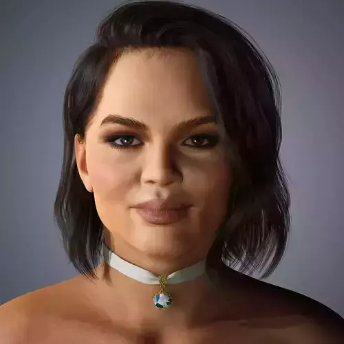 Chrissy Teigen Character 3D Model Low-poly Low-poly 3D model