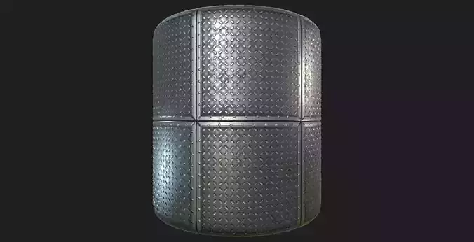 Seamless tillable PBR metal floor material