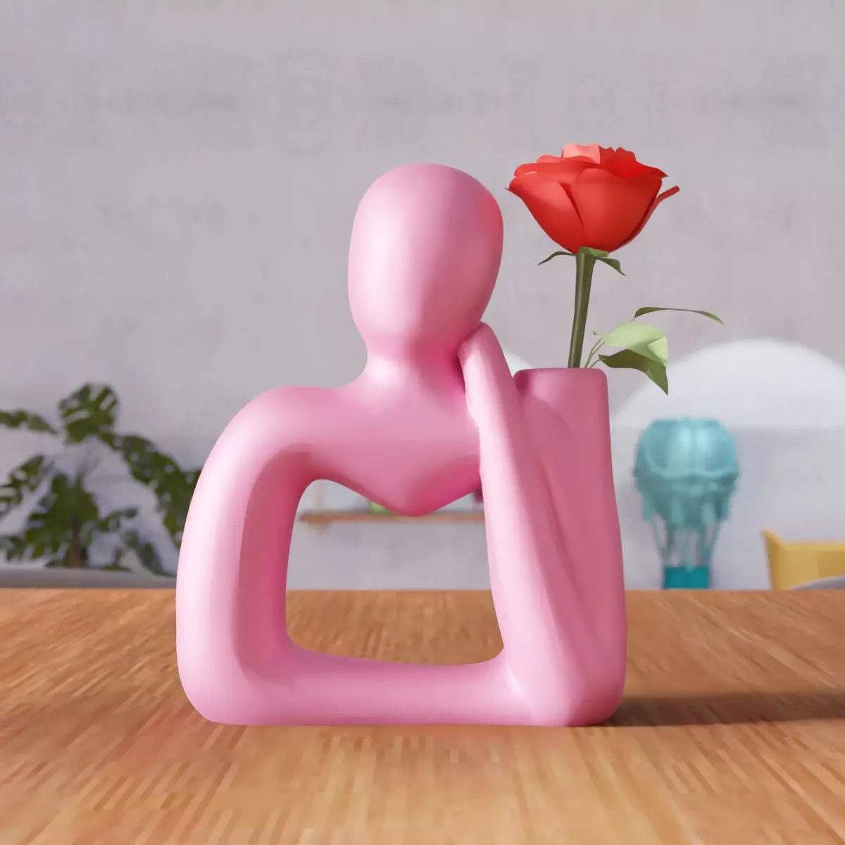 Woman Figure Flower Vase - 317 3D print model_1