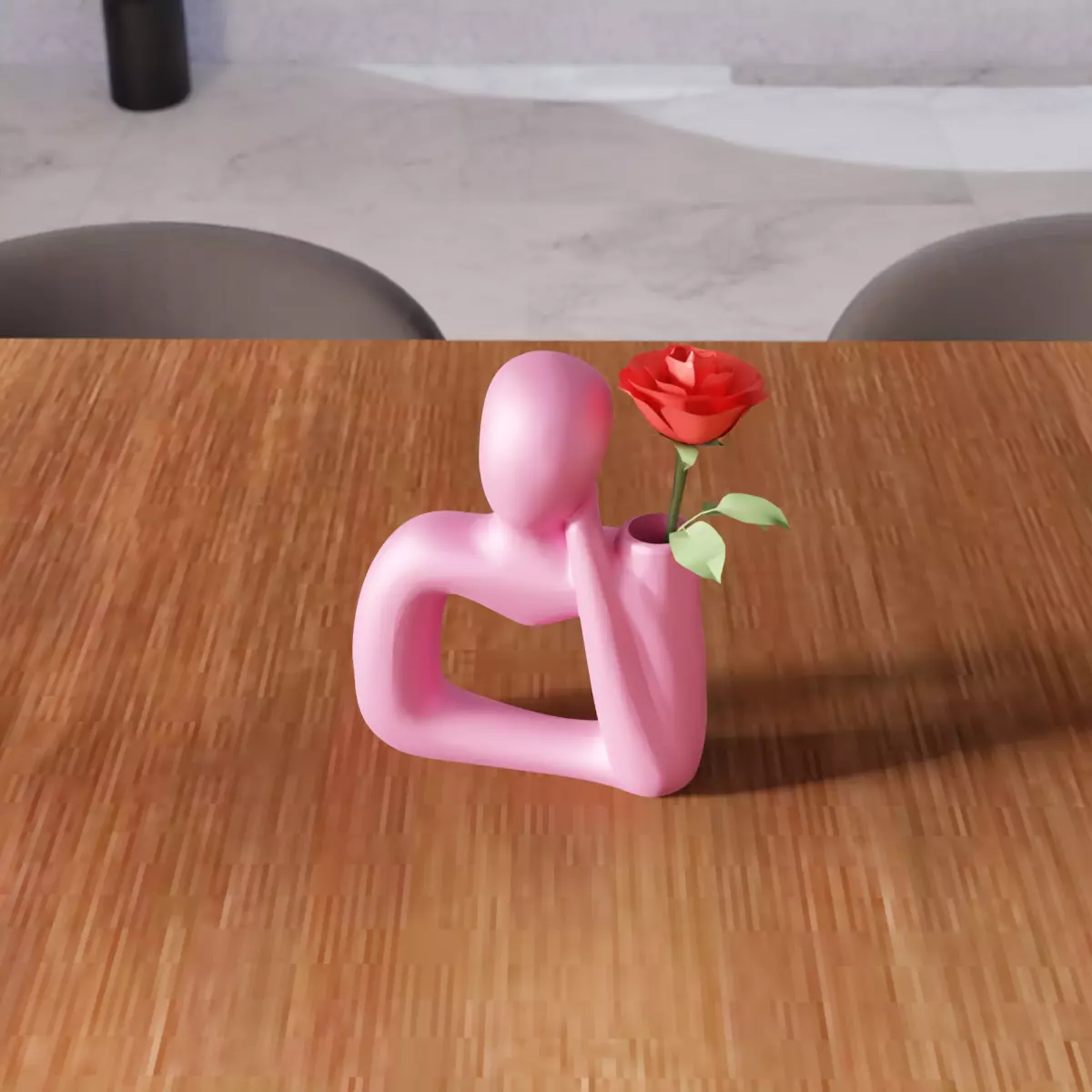 Woman Figure Flower Vase - 317 3D print model_7