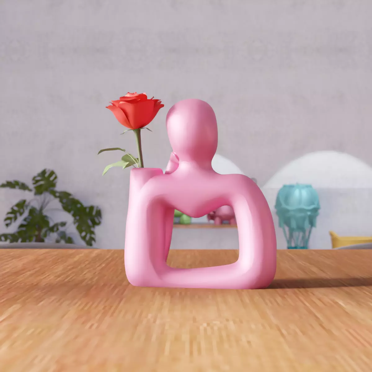 Woman Figure Flower Vase - 317 3D print model_6