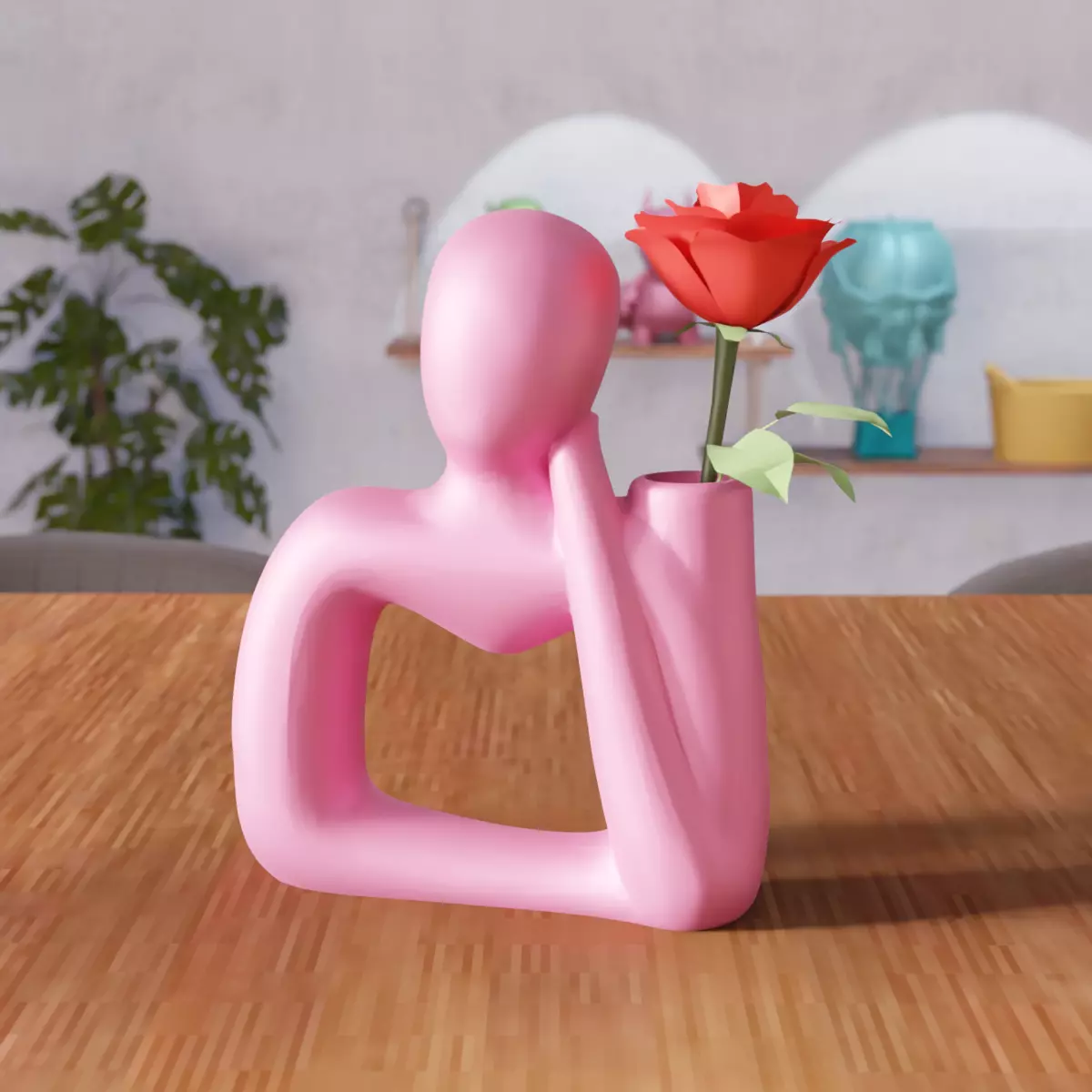 Woman Figure Flower Vase - 317 3D print model_0