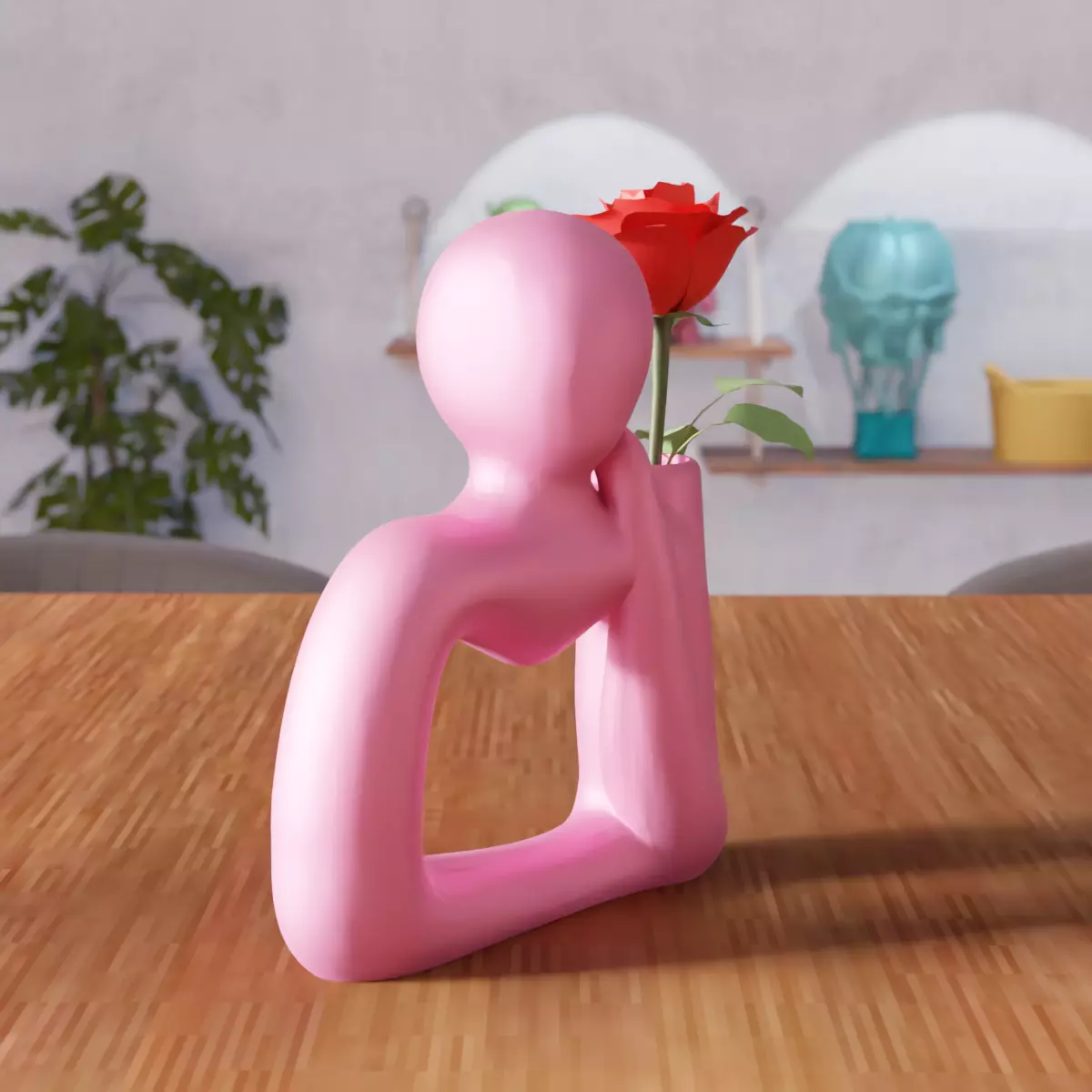 Woman Figure Flower Vase - 317 3D print model_2