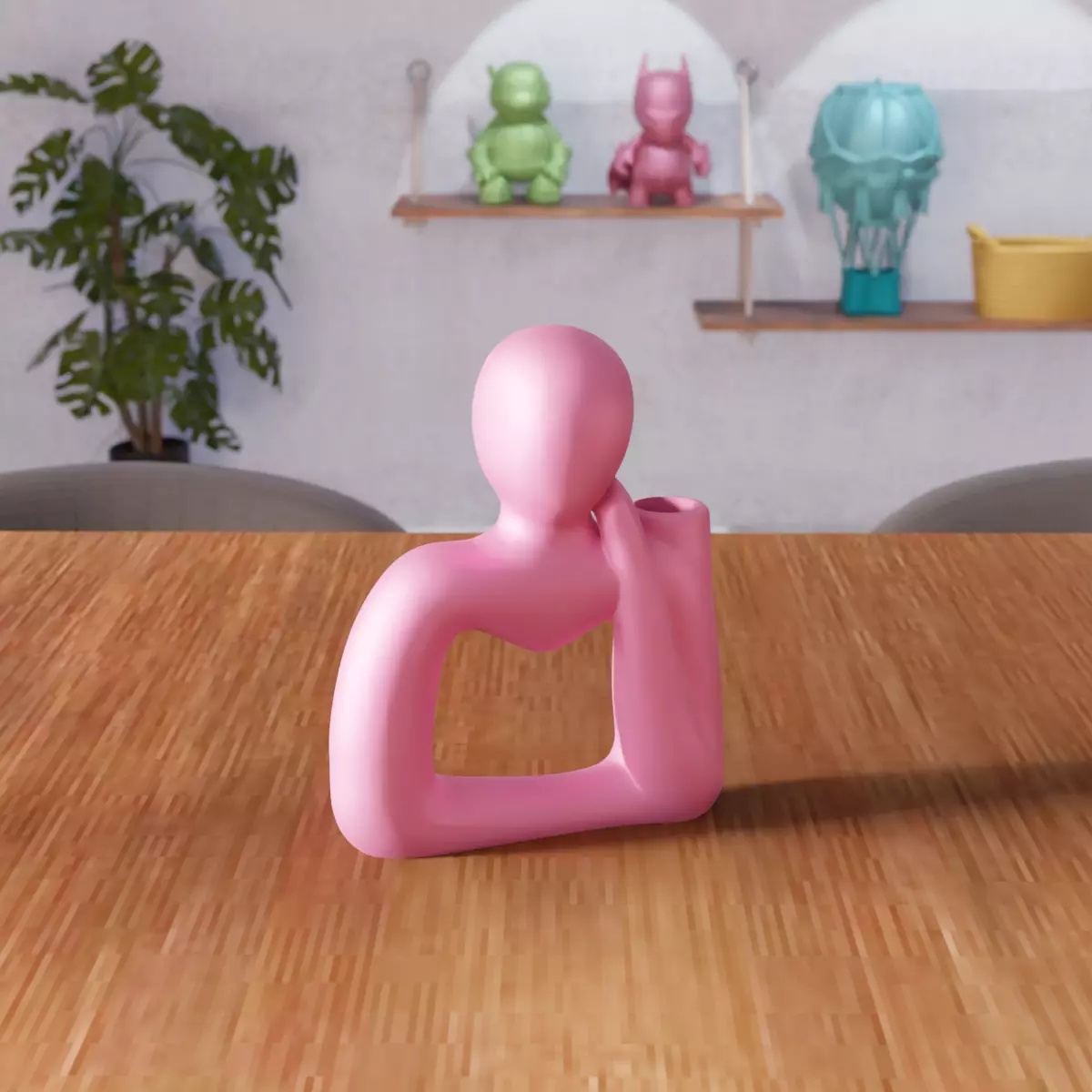 Woman Figure Flower Vase - 317 3D print model_5