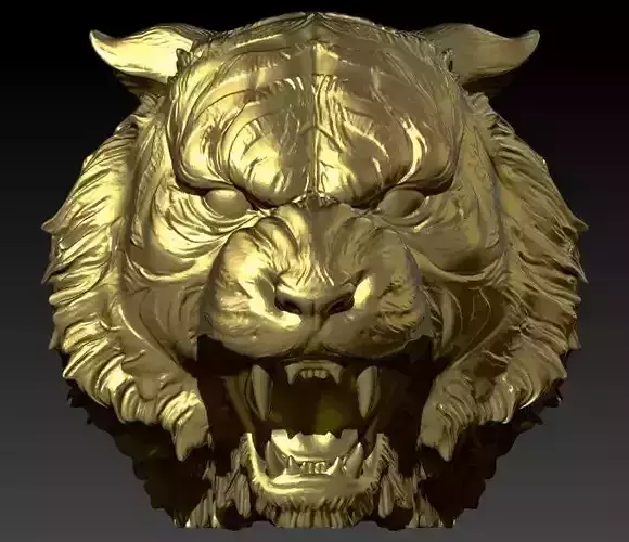 Tiger Head Pendant 3D print model