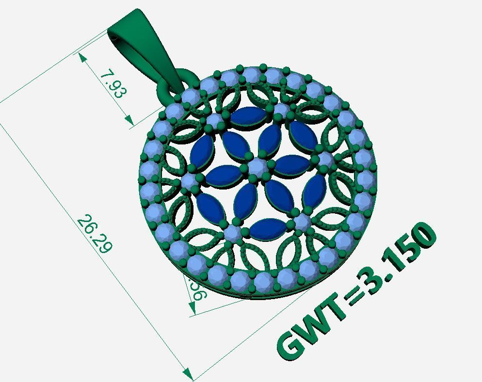 FASION  PEANDANT 3D model_4