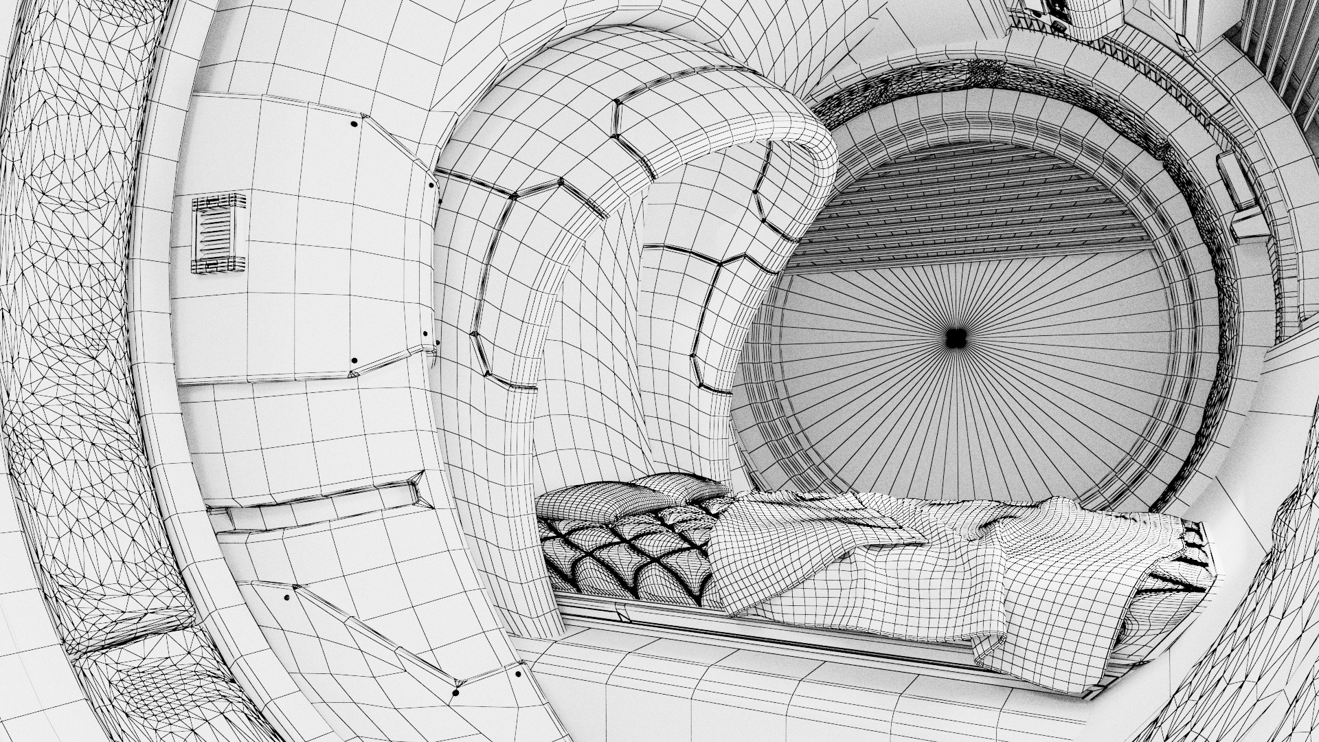 spaceship room sci fi 3D model_25