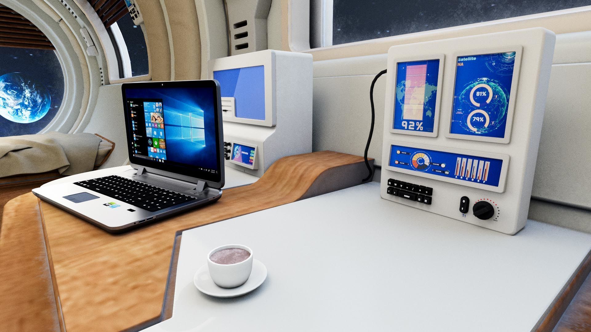 spaceship room sci fi 3D model_16