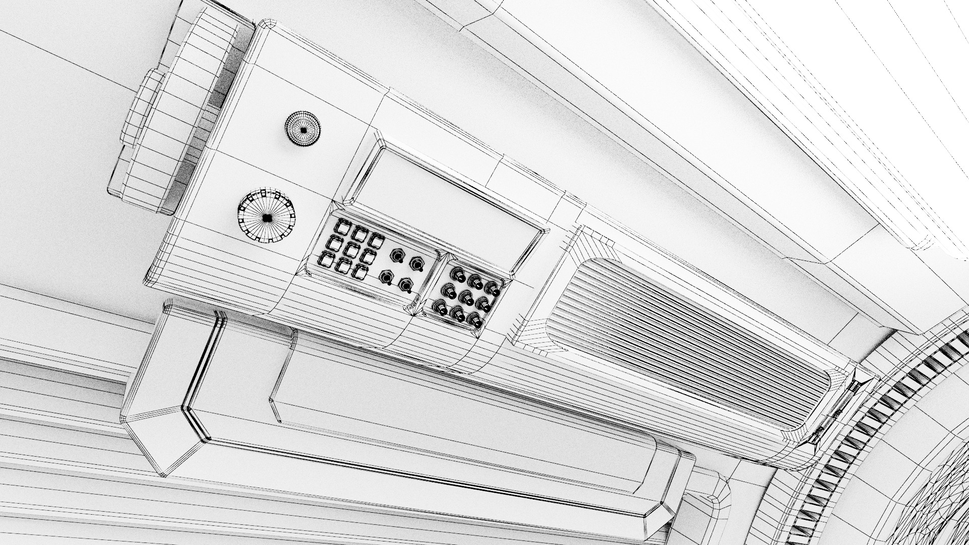 spaceship room sci fi 3D model_28