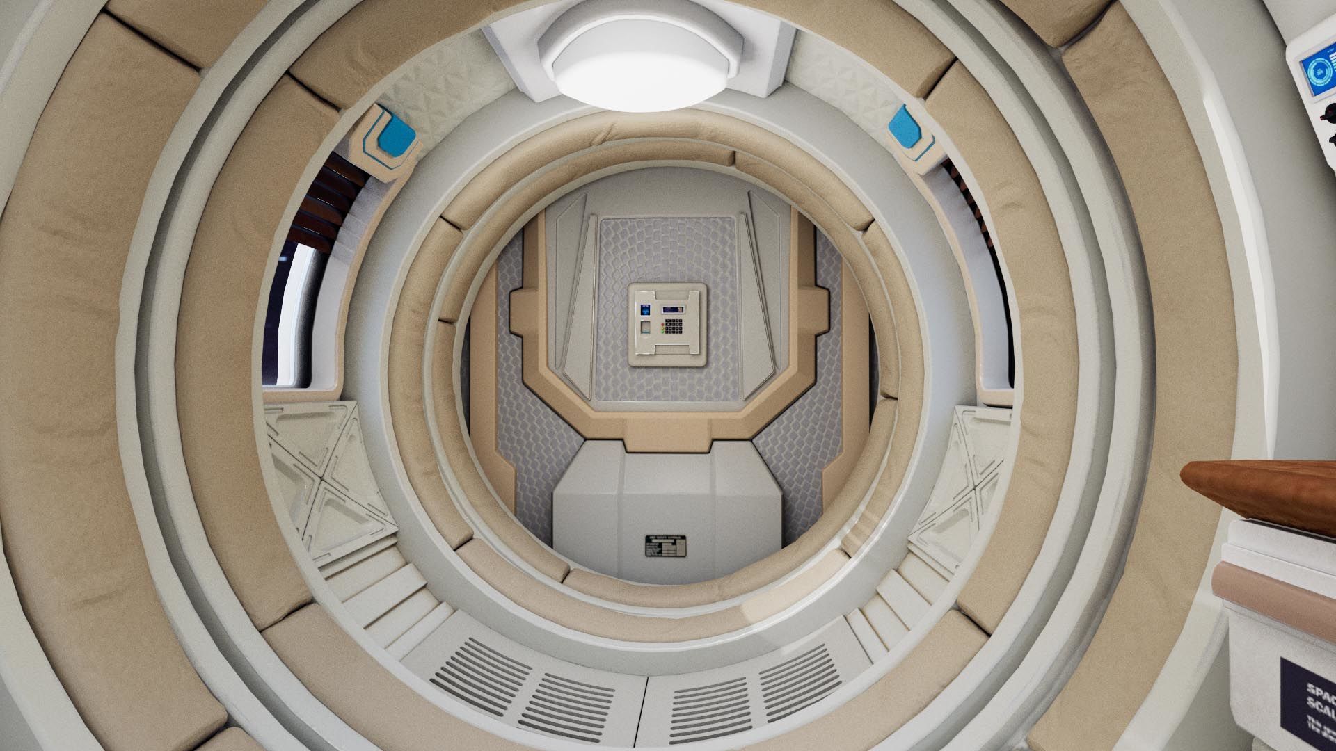 spaceship room sci fi 3D model_11