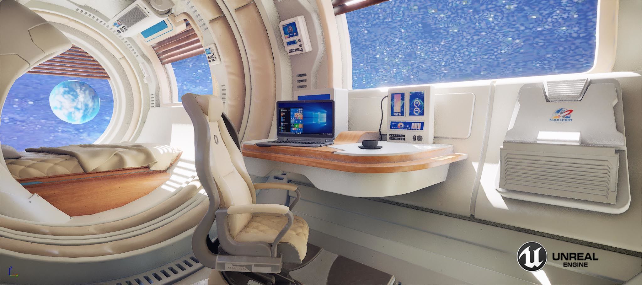 spaceship room sci fi 3D model_23