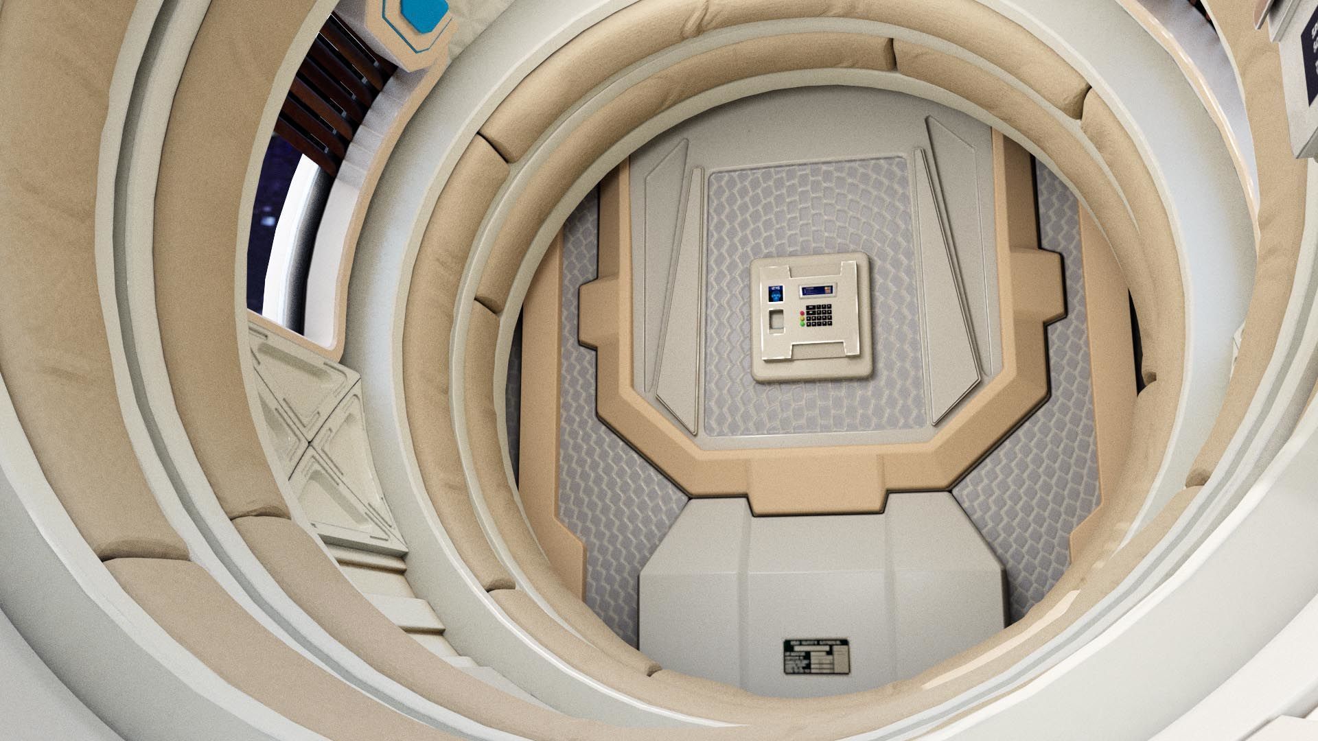 spaceship room sci fi 3D model_8