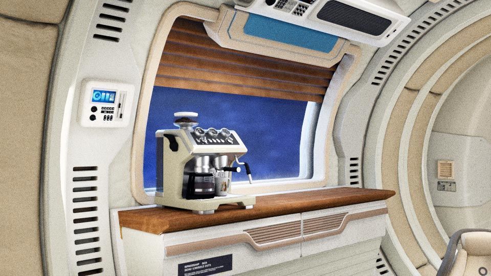 spaceship room sci fi 3D model_5