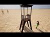 Lifeguard Tower 3d Model Animation on beach Low-poly 3D model_1
