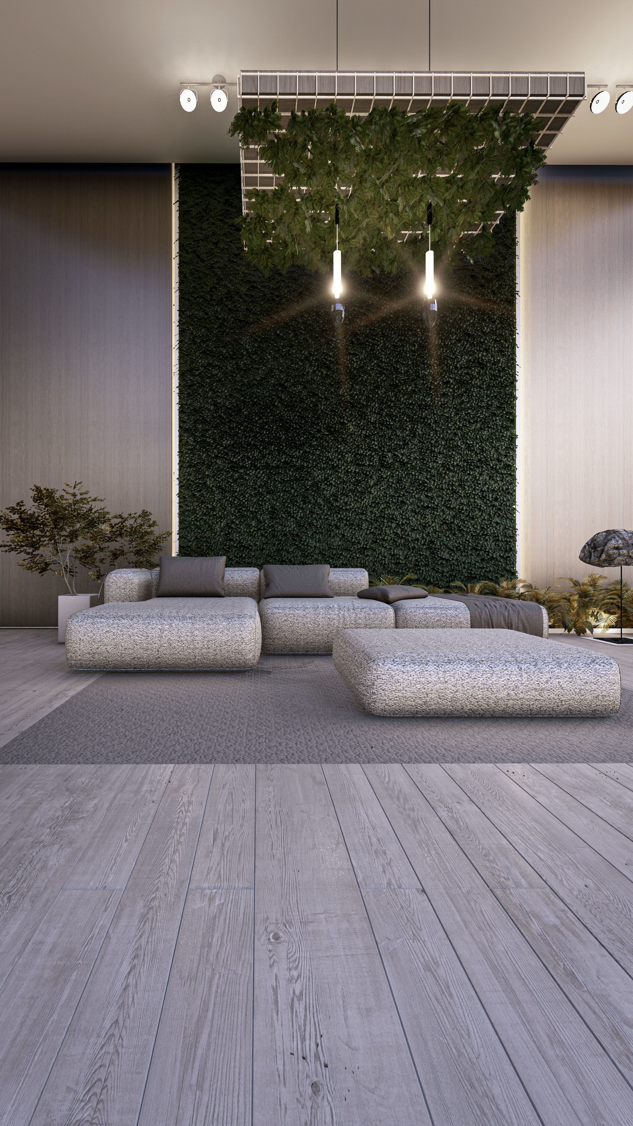 Modern Biophilic Villa Design Interior and Exterior Design Low-poly 3D model_12