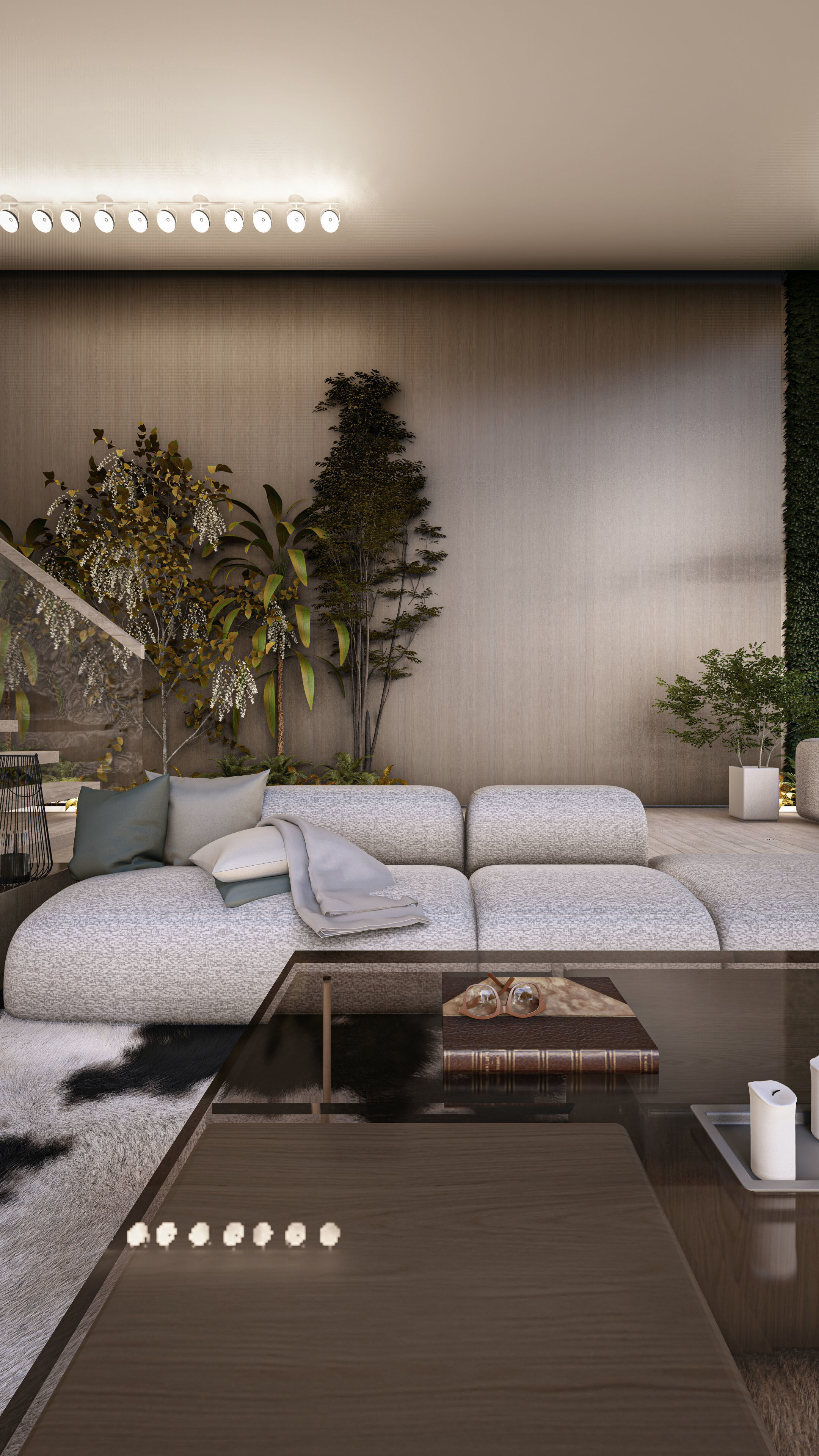 Modern Biophilic Villa Design Interior and Exterior Design Low-poly 3D model_19