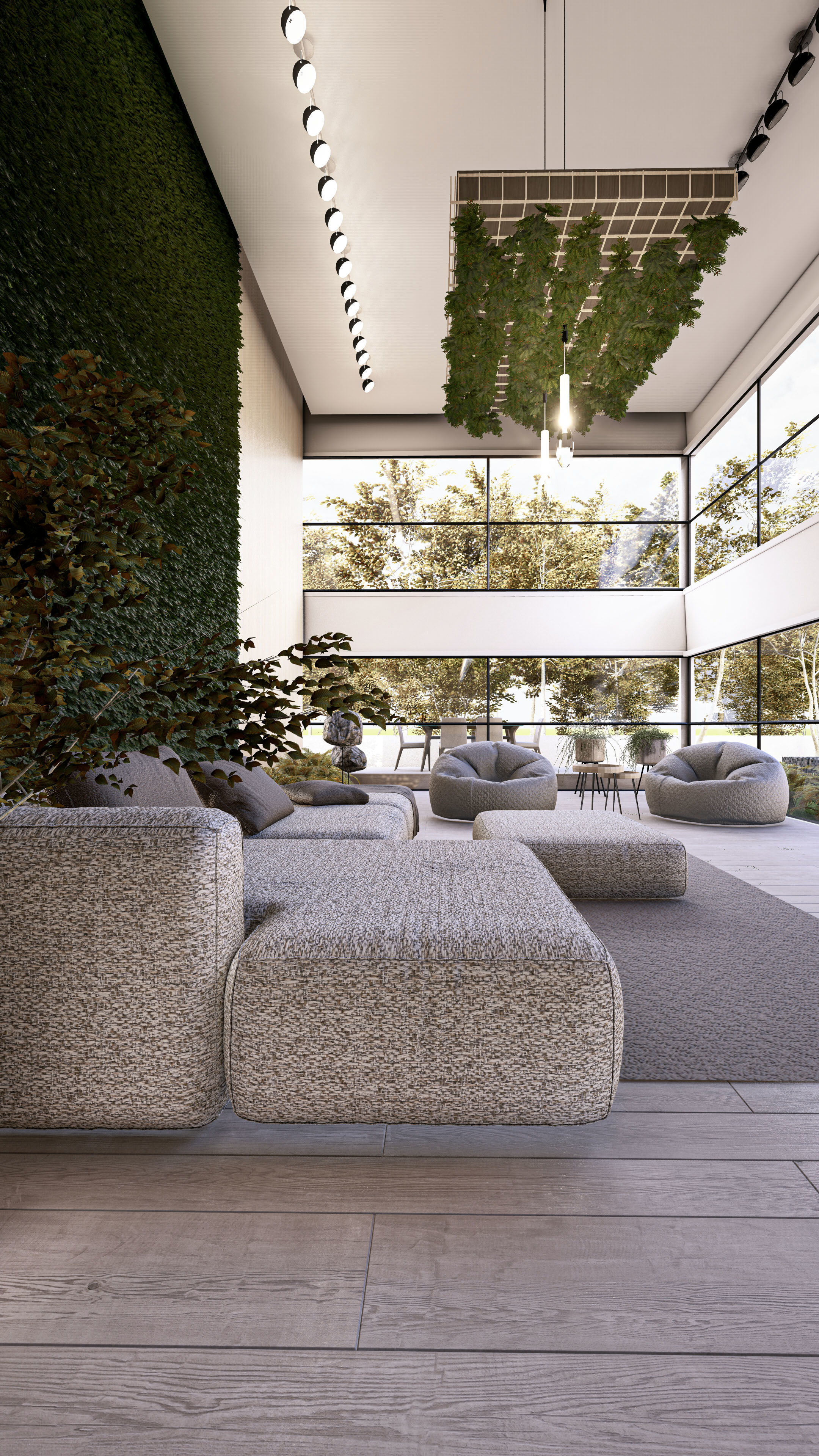 Modern Biophilic Villa Design Interior and Exterior Design Low-poly 3D model_13