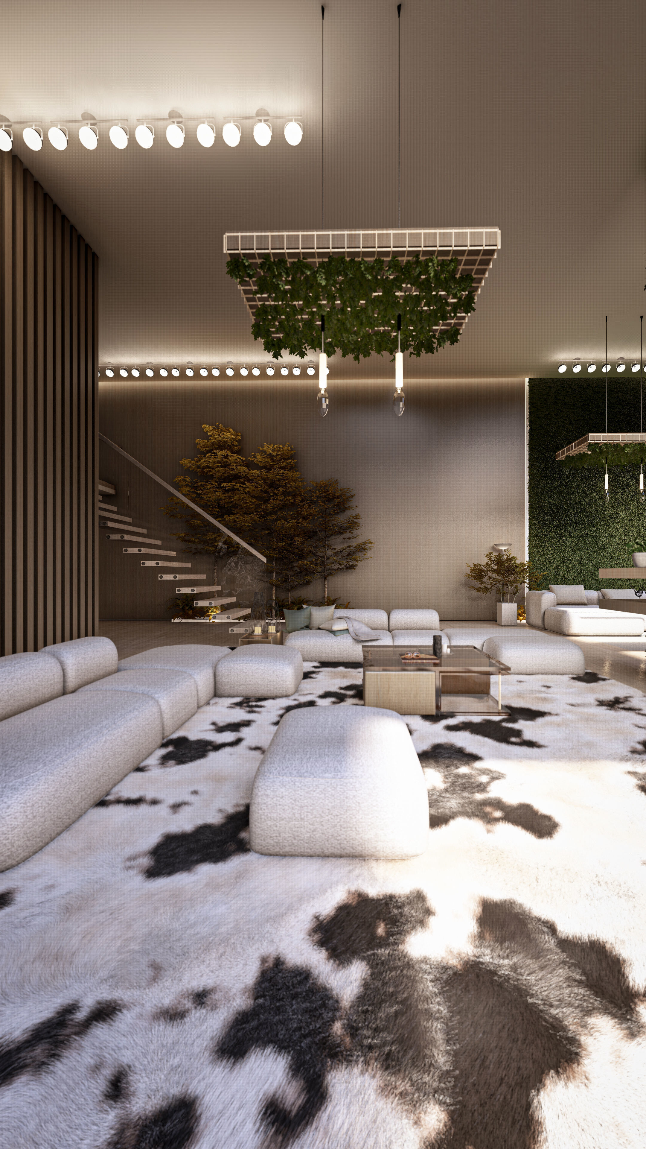 Modern Biophilic Villa Design Interior and Exterior Design Low-poly 3D model_10
