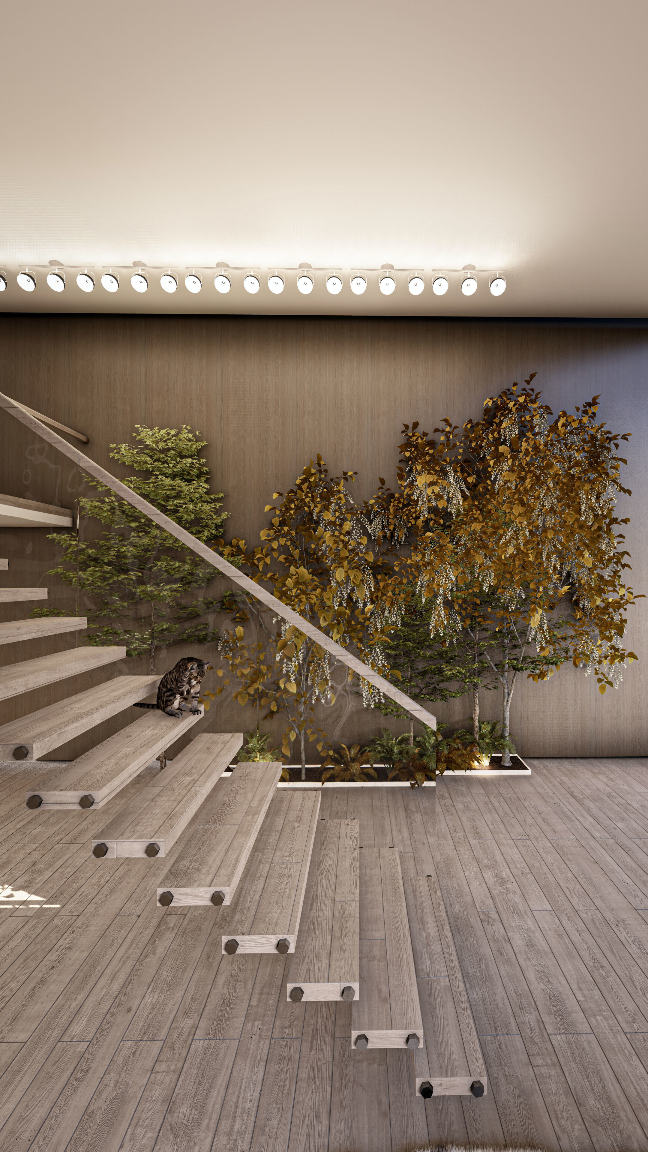 Modern Biophilic Villa Design Interior and Exterior Design Low-poly 3D model_17