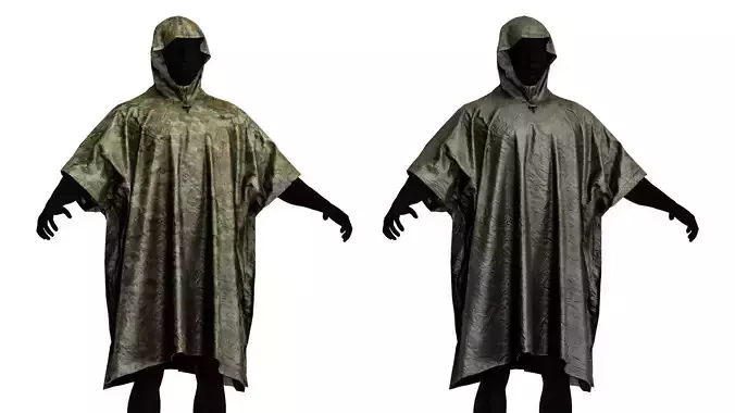 VALHALLA PONCHO Low-poly 3D model