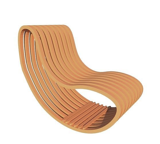 Modern and Ergonomic Wooden Chair Free 3D model