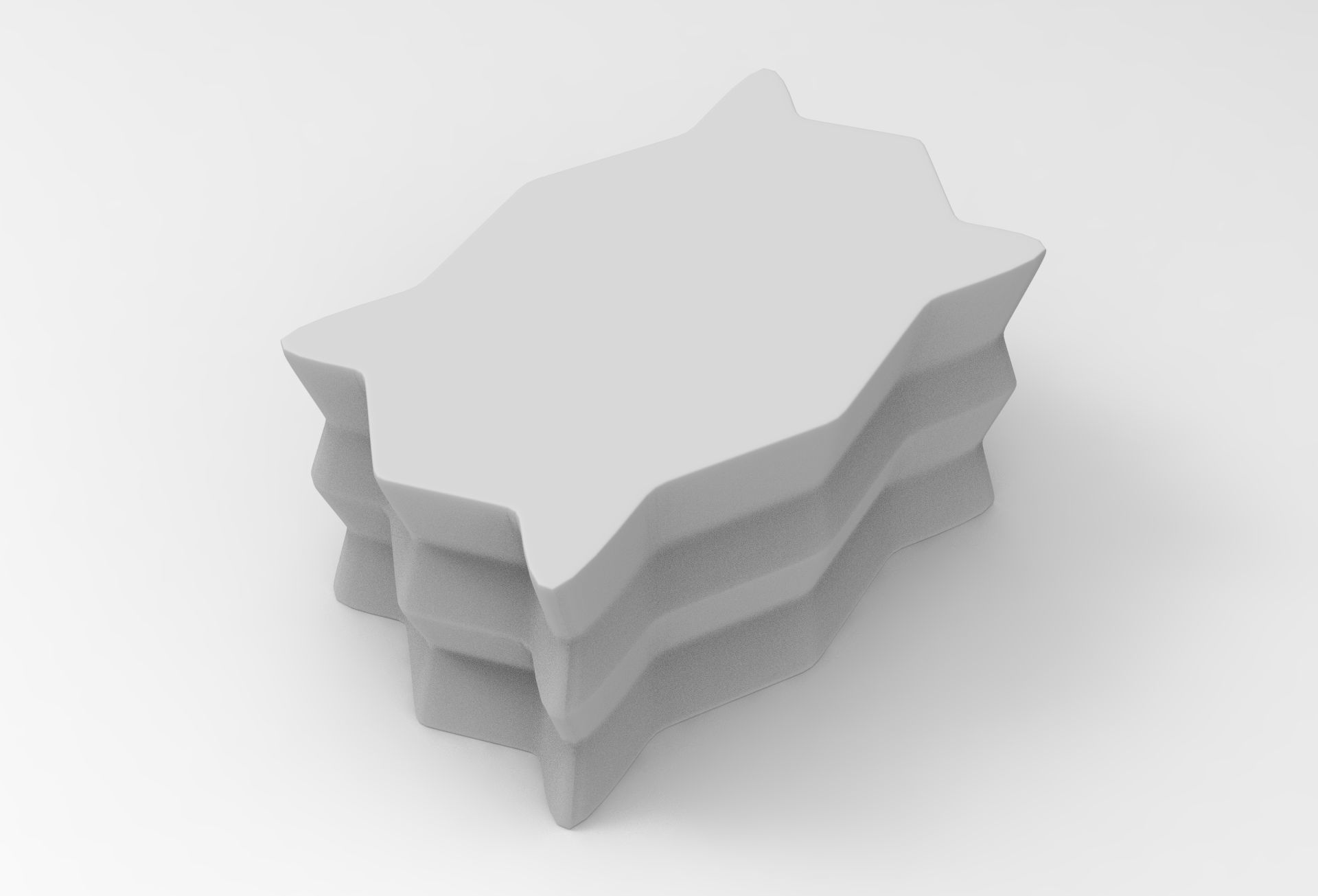 Pela Stool Low-poly 3D model_8
