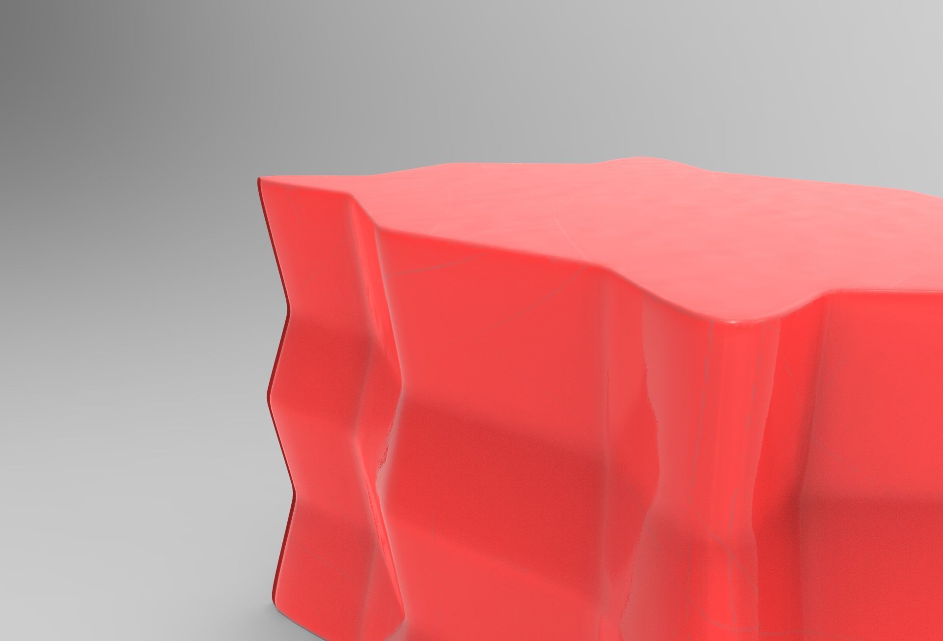 Pela Stool Low-poly 3D model_4
