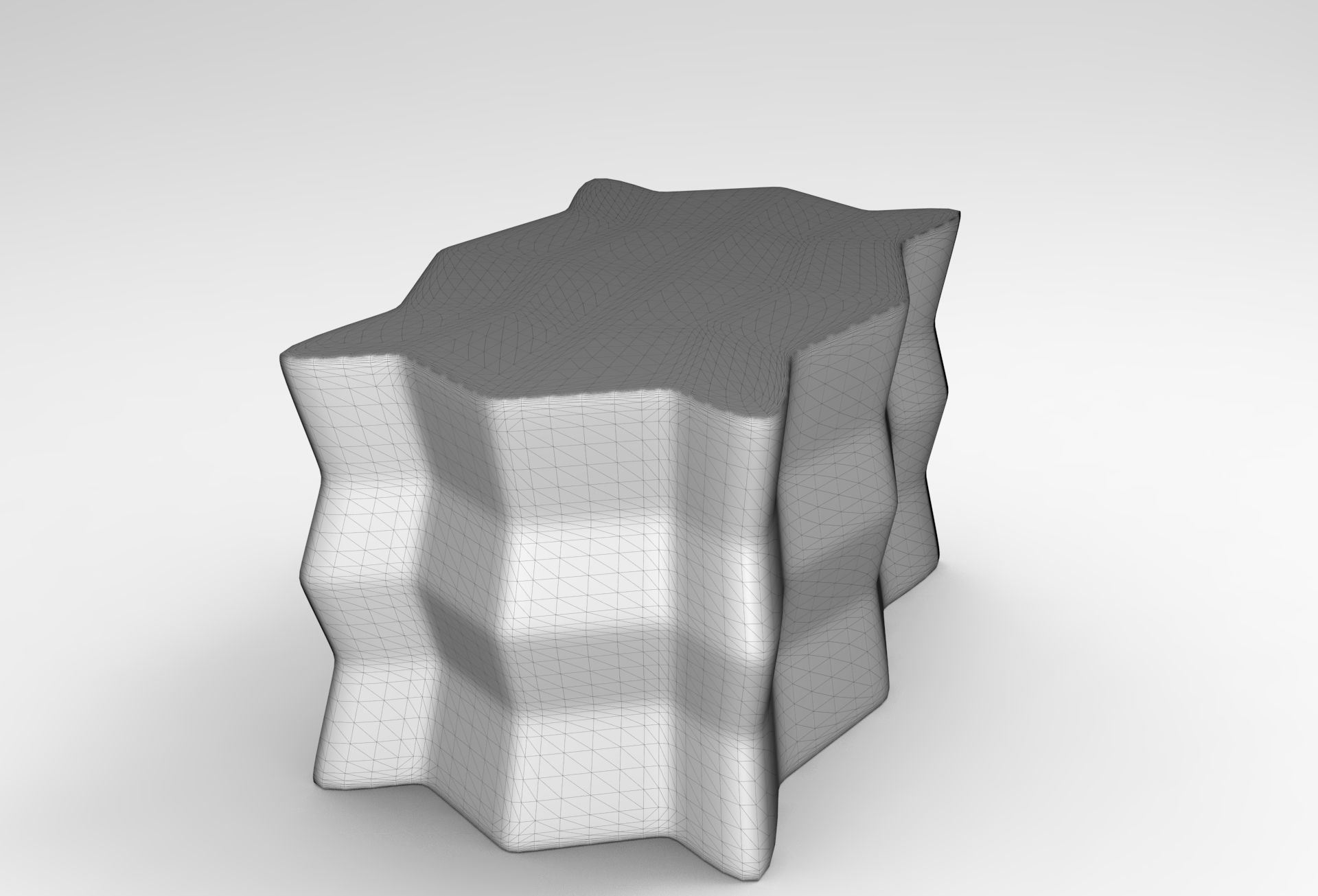 Pela Stool Low-poly 3D model_6